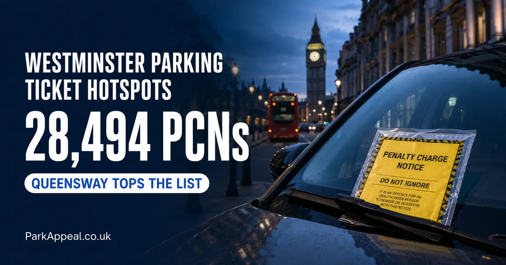 Westminster parking ticket hotspots – Queensway recorded 28,494 PCNs