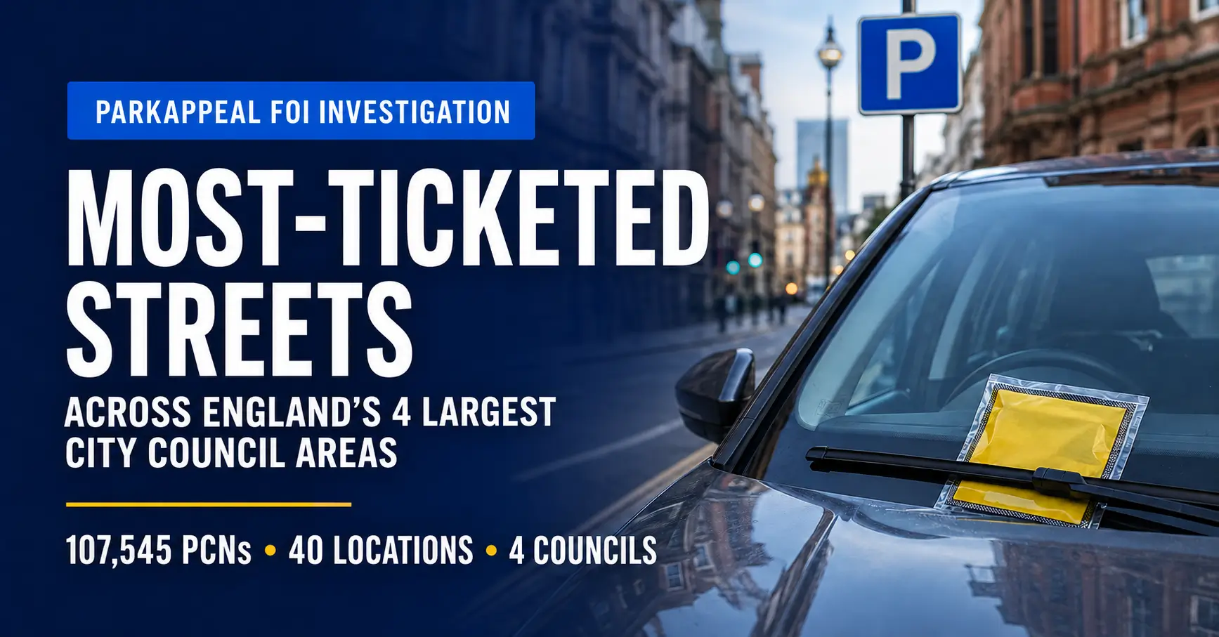 England’s most-ticketed streets across Birmingham, Leeds, Manchester and Sheffield